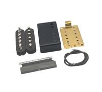 Colcolo DIY Guitar Pickup Kits,Double Coil Bridge Pickup Neck Parts,Replace Accessories,Lightweight Sturdy Humbucker Pickup Parts, Black Neck