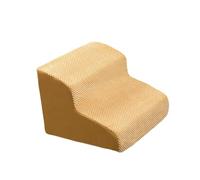 Colcolo Dog Stairs for Small Dogs Pet Stairs,High Density Foam with Washable Cover,for High Bed and Couch Dog Ramp 2 Step for Cats, Yellow