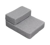 Colcolo Dog Stairs with Washable Cover Staircase Anti Slip Widen Pedal Pet Climbing Steps Ramp for Small Dogs & Cats Older Dogs, Dark Gray