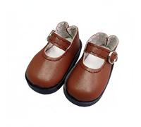 Colcolo Doll Footwear Shoes PU Leather-Like Strap Design Miniature Accessory with Buckle Details Suitable for Collectors Display Outfit Matching , Brown