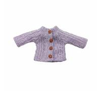Colcolo Doll Sweater Knitted Cardigan Pullover Top With Detailed Pattern Soft Cloth Material For Layered Outfits And Easy Styling Suitable for 1/12 Scale Dolls Display Shelves Play , Purple
