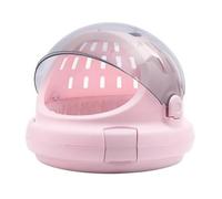 Colcolo Dome Cat Carrier | Breathable Vertical Ventilation Slots, Smooth, Carrier with locking mechanism, for exam Visits, Pink
