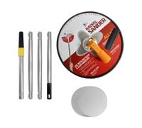 Colcolo Drywall Pole Sander Handheld Round Drywall Polishing Sanding Tool, Sandpaper 80 100 120 180 240 Grit, Wall Sander with Light, 360 Degree Rotation, Sanderfor Dry Wall Walls and Ceilings, Red