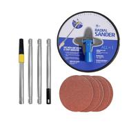 Colcolo Drywall Pole Sander with 360° Rotating Head, 9 Inch Manual Hand Sander for Walls and Ceilings, Extendable Pole with 5 Sanding Sheets, Lightweight Aluminum Alloy for Home Improvement, Blue