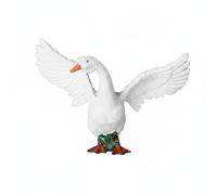 Colcolo Educational Duck Figure Goose Figurine Farm Animal Model Toy Statue Hand Painted Sculpture With Lifelike Texture For Children Learning School Dioramas, Wing-spread Wht