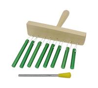 Colcolo Eight-tone Handheld Wind Chimes Percussion Wind Chime Teaching Aids Educational Toy Tabletop Sound Chime for Kids for Yoga, Green