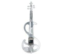 Colcolo Electric Violin with Bow and Case Transparent Violin Set with Hard Case and Bow Illuminated Electric Fiddle for Violinists, Artists, Practice, Red