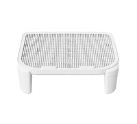 Colcolo Elevated Cat Litter Ramp, Multifunctional And Reusable, Ideal for Hallways, Kittens, Apartments And Bathrooms, White 15cm