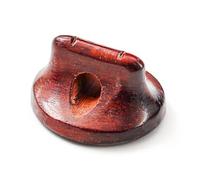 Colcolo Erhu Bridge Wooden Stringed Musical Bridge Bowed Instrument Part Handcrafted Dark Reddish Brown Hardwood With Circular Hole And Clean Edges Suitable
