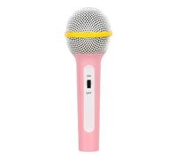 Colcolo Fake Prop Stage Mics Toy Simulation Model Activity Show Recording Pretend Singing for Birthday Party Halloween, Pink