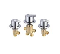 Colcolo Faucet Assembly Brass Diverter Valve Trim Flange Modern Control Handle Easy Installation Suitable for Household s Setups, Lever Handle