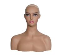 Colcolo Female Mannequin Head with Shoulder Wig Holder Multifunctional Manikin Head Bust Wig Showing Stand for Earrings Wig Necklace, Wigs, Makeup, Beauty Accessories Displaying