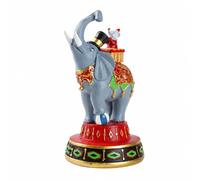 Colcolo Figurine Glossy Painted Finish, Elephant Figurine with Pedestal, for Living Room, Elephant