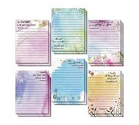 Colcolo Floral Sticky Notes Postit Notes Self Decorative Notepads Coloured Memo Pad for to Do List School Writing Diary Office, 6 Pieces