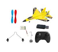 Colcolo Foam RC Plane Remote Control Foam Airplane Jet Fighter Portable Fixed Wing Aircraft Hobby RC Glider for Park Kids Boys Adults, yellow