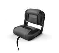 Colcolo Folding Boat Seat Marine Chair Deck Seat Chair With Cushioned Support Foldable Backrest PVC Leather Upholstery Standard Suitable for fishing boats, Pb-003 Gray Wood Blk