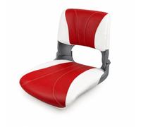 Colcolo Folding Boat Seat Marine Chair Deck Seat Chair With Cushioned Support Foldable Backrest PVC Leather Upholstery Standard Suitable for fishing boats, Pb-002 Red White