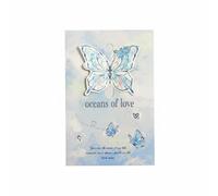 Colcolo Folding Greeting Card Butterfly Message Card Stationery Set Elegant Cardboard With Gold Foil Details And Envelope suitable for birthdays weddings anniversaries appreciation, Blue