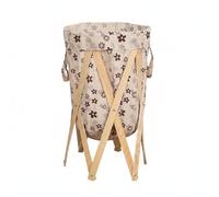 Colcolo Folding Laundry Basket Hamper Bin Organizer With Wooden Frame Cloth Storage Container With Space Saving Fold Down Design Suitable for bedrooms laundry rooms limited areas, Original Frame A