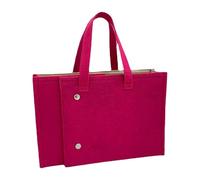 Colcolo Folding Storage Bag Divided with Handles Thickened Multifunction Bag Handbag for School Vacation Work Office Travel, Pink