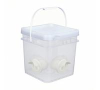 Colcolo Fowl Feeding and Watering Food-Grade Fowl Feeder with Handle 16 L Capacity Weight-Fed Chicken Feeder for Home Garden, Clear