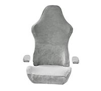 Colcolo Gaming Chair Covers - Seat and Back Protection - Polyester Velvet Stretchable Soft Slipcovers for Computer Chair, Light Gray