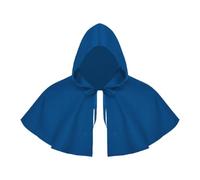 Colcolo Halloween Cloak Hooded Coat Medieval Poncho Cape Costume Witch Capelet Unisex Vintage Look Cotton for Cosplay Carnival Performance Festival, blue