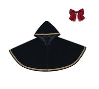Colcolo Halloween Cloak Short Cape Wizard Cape Fancy Dress Ladies Medieval Hooded Cloak