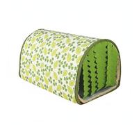 Colcolo Hamster Burrow Shelter Nest With Removable Mat And Tassel Curtain In TPU Waterproof Cloth suitable for guinea pigs bunnies sugar gliders small pets, M A