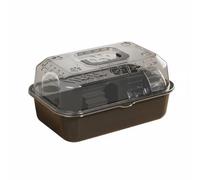 Colcolo Hamster Cage Portable Carrier Small Animal Habitat Clear Acrylic View With Ventilation Bite Resistant Easy To Clean With Built In Wheel Bottle Bowl suitable for visits home use, Black
