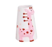 Colcolo Hamster Drinking Water Feeder Base Ceramic Giraffe Pattern Decor Hamster Water Bottle Stand Small Pet Supplies for Squirrel, Pink