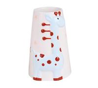 Colcolo Hamster Drinking Water Feeder Base Ceramic Giraffe Pattern Decor Hamster Water Bottle Stand Small Pet Supplies for Squirrel, Light Blue
