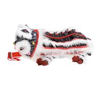 Colcolo Hand Puppet with Strings and Rod Chinese New Year Decoration Portable Chinese Marionette Lion Toy for Adults Chinese New Year, Black White