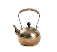 Colcolo Handcrafted Bronze Kettle Copper Tea Kettle Hammered Kettle Brass Teapot Rope Handle Antique Finish Tightly Lid Suitable, Bronze, Color to 1, Light Luxury Retro