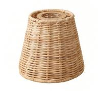 Colcolo Handwoven Lamp Shade Rattan Light Shade Cone Tapered Cylinder Open Weave Ambient Material Cozy Texture Suitable for Bedside Tables Reading Corners Living Room 9cmx15cmx12cm