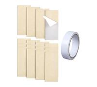 Colcolo Hinge Repair Wooden Plate Door Hole Cover Plate Sturdy Accessories Direct Replace Kitchen Cabinet Hinge Cabinet Door Blank, Square Corner, 16 Piece