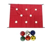 Colcolo Hole Tarp Set Teamwork Group Games Fun Kids Playing Kindergarten Team Building Exercise Activities Outdoor Activities Toy, Red