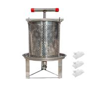 Colcolo Honey Press Extractor Fruit Wine Press Household Practical Manual Portable Crusher Wine Making for Oil Pomace Honeycomb Grape, 3 Filtration Meshes
