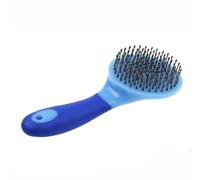 Colcolo Horse Grooming Comb For And Tail Detangling Closely Spaced Steel Pins Hanging Hole For Storage Non Slip Rubber Handle Suitable For Equestrian Care, Light Blue