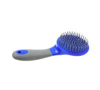 Colcolo Horse Grooming Comb For And Tail Detangling Closely Spaced Steel Pins Hanging Hole For Storage Non Slip Rubber Handle Suitable For Equestrian Care, Blue Gray