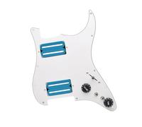 Colcolo Humbucker Electric Guitar Pickguard Pickup,Guitar Spare Part,Prewired Pickguard Scratchplate Assembly for Electric Guitars ST, White Blue