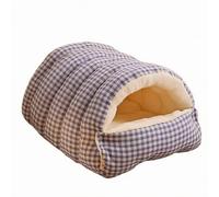Colcolo Indoor Cat Bed with Tunnel, Blue, 43x40x28cm | Quilted Padded Body, Cat Tunnel Bed with Cushion, Cozy