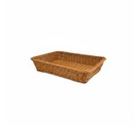 Colcolo Industrial Basket Wicker Tray Rectangular Basket Storage Bin Serving Basket With Look Rustic Style Modern Utility Suitable for restaurant service, 35 25 7cm