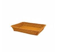 Colcolo Industrial Basket Wicker Tray Rectangular Basket Storage Bin Serving Basket With Look Rustic Style Modern Utility Suitable for restaurant service, 45 35 7cm