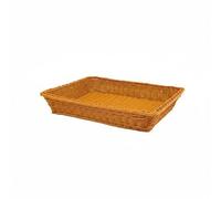 Colcolo Industrial Basket Wicker Tray Rectangular Basket Storage Bin Serving Basket With Look Rustic Style Modern Utility Suitable for restaurant service, 50 40 9cm
