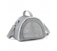 Colcolo Industrial Carrier Pet Carrier Travel Bag Portable Tote Crate with Oxford Polyester and Mesh Front Ventilation Semi Enclosed Dome Shape Lightweight, Array, Grey