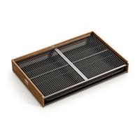 Colcolo Industrial Restroom Dog Toilet With Metal Slatted Grate And Raised Wooden Side Panels For Indoor Training Suitable For Apartments Balconies Senior Dogs, Extra Large