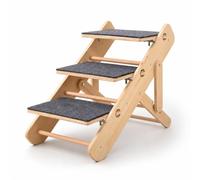 Colcolo Industrial Steps Pet Stairs Dog Ramp Ladder Steps With Adjustable Height And Space Saving Foldable Structure With Felt, Three-layer Folding Pet Stairs