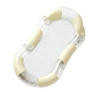 Colcolo Inflatable Floating Bed Pool Lounger Chair Raft Float With Cooling Mesh Seat Transparent Pvc Confetti Four Tube Frame Stable Support Suitable for, Yellow, Adult 95-160 Lbs