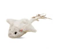 Colcolo Interactive Feline Toy Flying Squirrel With Simulated Sound Rustling Ears Usb C Rechargeable Soft Exterior Suitable for indoor play activity curiosity building, Gray Flying Squirrel